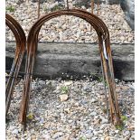 Ten weathered steel curved garden frames, 50 cm h x 40 cm w (10)