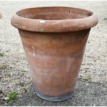 Enzo Zago, a large circular Tuscan terracotta garden planter, 83 cm dia. x 86 cm h