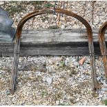 Ten weathered steel curved garden frames, 60 cm x 50 cm w (10)