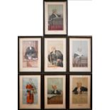 Seven Spy prints relating to law - Steady-going, A very sound judge, Gill Brass, Tommy, Mr Justice