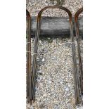 Ten large, weathered steel curved garden frames, 100 cm x 40 cm (10)