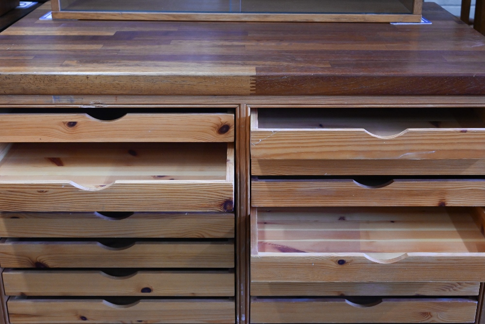 A beech and pine twenty-six drawer plan chest, 102 x 70 x 102 cm - Image 5 of 5