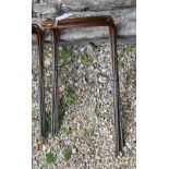 Ten weathered steel curved garden frames, 70 cm h x 40 cm w (10)