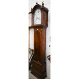 'Robert Flemingham Stradbrook' longcase clock with eight-day movement and painted dial, c/w two