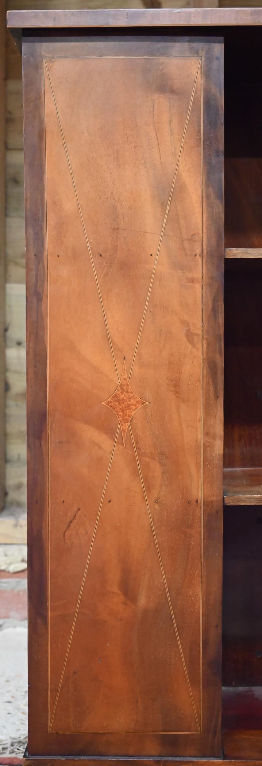 A reproduction mahogany veneered revolving bookcase, 51 cm x 51 cm x 94 cm h - Image 3 of 4