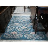 Two modern blue and white rugs (2)