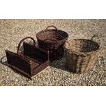 Three wicker baskets (3)