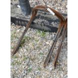 Ten weathered steel curved garden frames, 58 cm h x 40 cm w (10)