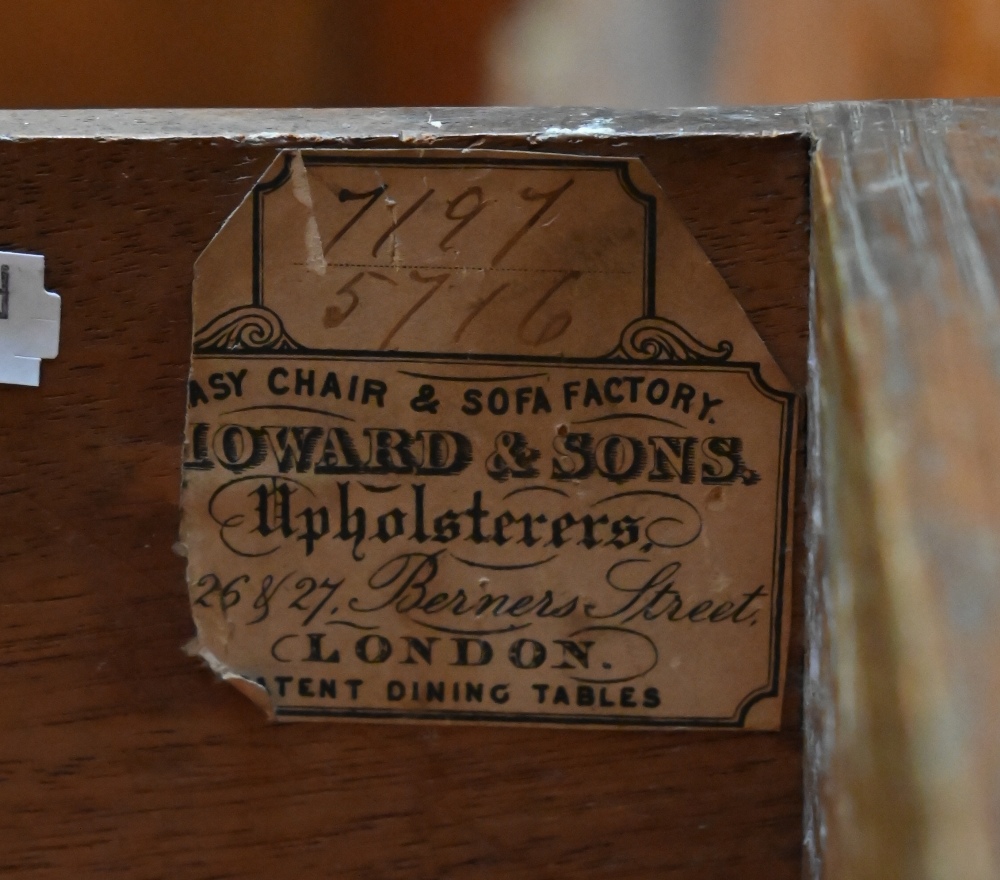 Howard & Sons, Berners St, London, a late 19th century golden oak inverted breakfront sideboard ( - Image 9 of 9