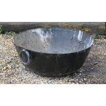 Black cast iron fire pit, 26 x 53 cm