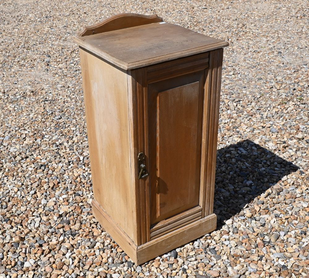 Two (non-matching) antique bedside cabinets with panelled doors, 36 x 34 x 70 cm high and 44 x 35