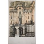 After Richard Beer - BMA House, Bloomsbury, artist proof etching, pencil signed, 54 x 34 cm