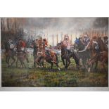After D M Dent - 'Riders on the Storm, the start of the Hennessy, Newbury', ltd ed print numbered