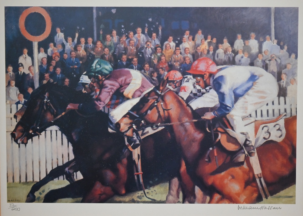 After William Naussau - Three limited edition horse-racing prints, pencil signed to margin, 18 x - Image 4 of 8
