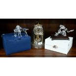 D - Swarovski crystal glass 'Wild Horses' and dragon figures, both boxed to/w unboxed Swarovski '