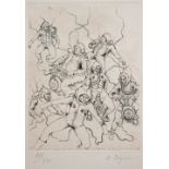 After A Bigum? - Astronautes, drypoint etching, numbered 156/250, pencil signed to margin, 19.5 x 15