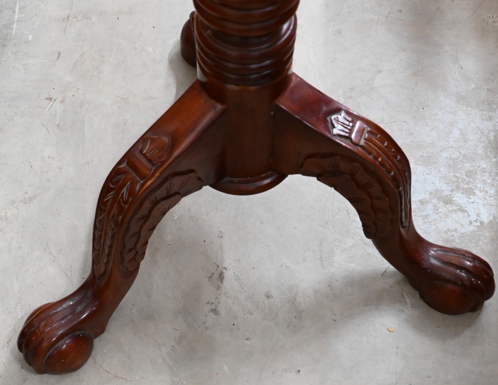 A stained beech barleytwist torchere, 132 cm high - Image 5 of 5