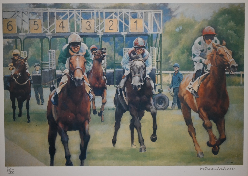 After William Naussau - Three limited edition horse-racing prints, pencil signed to margin, 18 x - Image 2 of 8