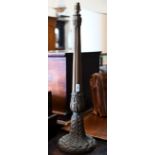 A carved wood standard lamp, 70 cm high