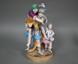A Meissen group, Aeneas rescuing Anchises and Ascanius, late 19th century after the 18th century