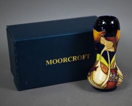 A boxed Moorcroft 'Parasol Dance' waisted vase by Kerry Goodwin, 15.5 cm