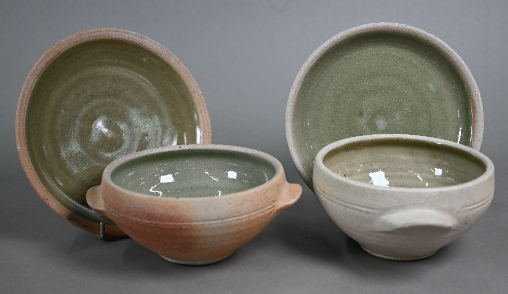 Leach Pottery St Ives - a part set of eleven 12cm soup bowls and ten 15 cm saucers, with glazed - Image 6 of 6