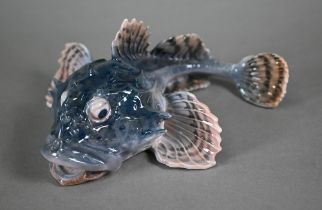 A scarce Royal Copenhagen 371 Monkfish, 21 cm long