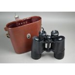 A pair of Carl Zeiss Jena Dekarem prism binoculars in leather case