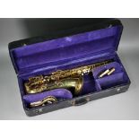 A brass Selmer (Dusseldorf) 'Major' tenor saxophone with case
