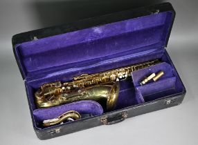 A brass Selmer (Dusseldorf) 'Major' tenor saxophone with case