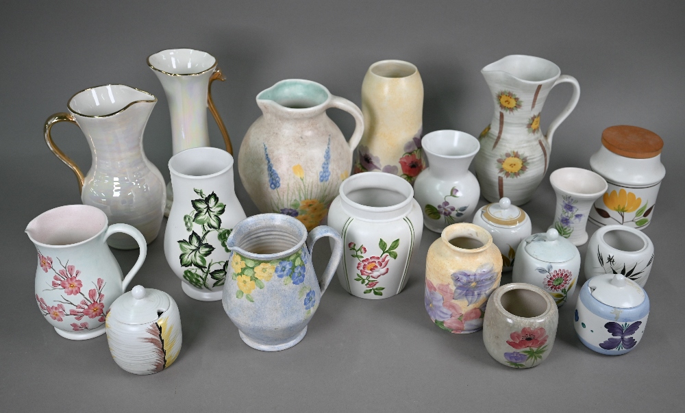 A quantity of E Radford floral-painted vases, jugs and pots (box) - Image 2 of 6