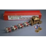 A boxed Lesney Coronation Coach set, to/w two commemorative medals