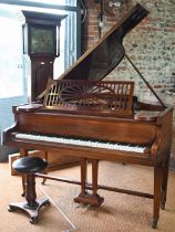 A Bechstein Model A grand piano in the Sheraton Revival style c.1907, the inlaid satinwood case with