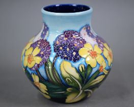 A Moorcroft 'Dusky Princess' vase, designed by Emma Bossons (for Hilliers), 13 cm high