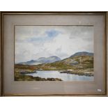 Frank Egginton - River view with distant hills, watercolour, signed, 36.5 x 53 cm