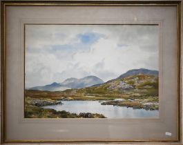 Frank Egginton - River view with distant hills, watercolour, signed, 36.5 x 53 cm