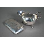 An Edwardian silver hip-pocket cheroot case with engraved family arms and motto, John Millward