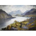 Edward H Thompson (1879-1949) - 'Ullswater and St Sunday Crag from Gowbarrow Park', watercolour,