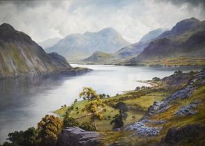 Edward H Thompson (1879-1949) - 'Ullswater and St Sunday Crag from Gowbarrow Park', watercolour,