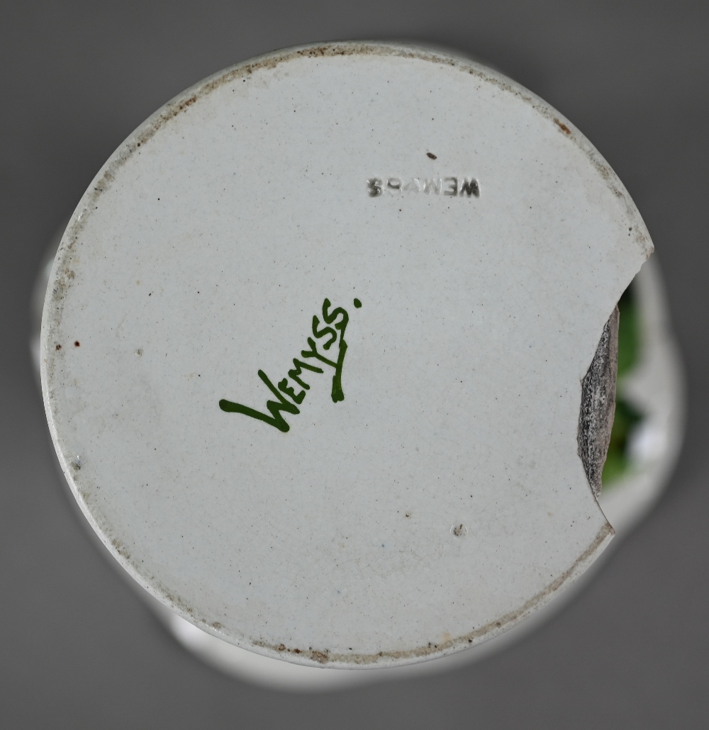 A large Wemyss pottery waisted vase painted with roses, impressed stamp and yellow-painted marks, - Image 4 of 6