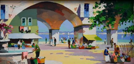 Cecil Rochfort Doyly-John (1906-93) - 'Portofino, Near Santa Margarita', oil on canvas, signed, 34 x