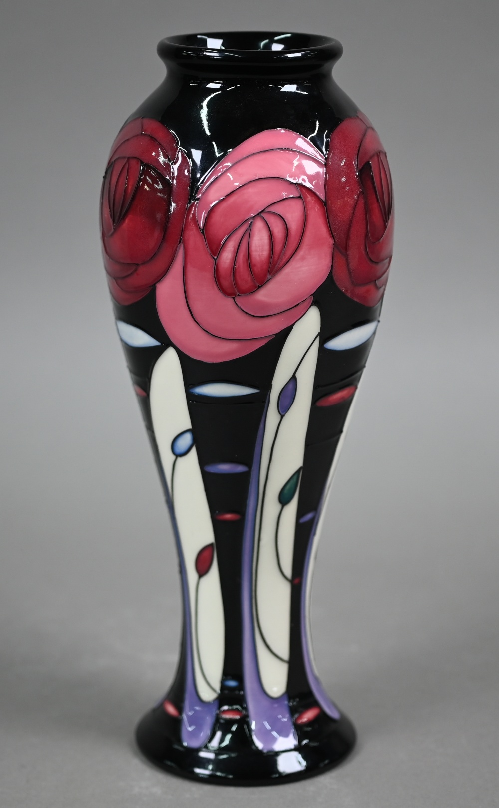 A boxed Moorcroft 'Bellahouston' vase by Emma Bossons, 2014 - Image 3 of 4