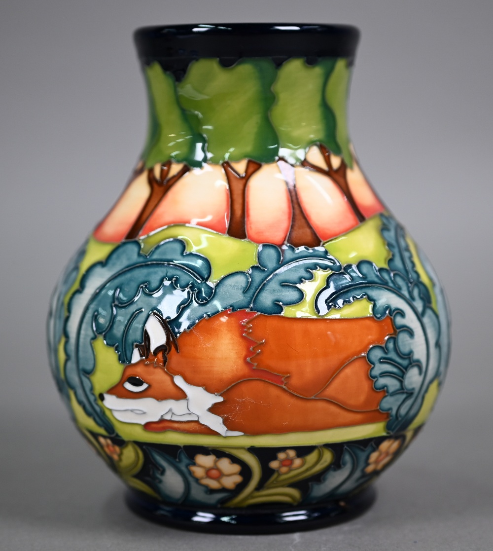 A Moorcroft 'Hillside' pattern vase by Kerry Goodwin, 2016, 15.5 cm - Image 2 of 5