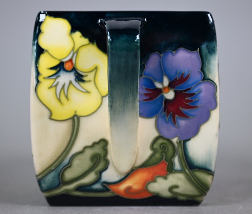 A boxed Moorcroft 'Tangerine Pansy' two-handled box and cover, ltd ed 50/150, by Emma Bossons, 14. - Image 5 of 6