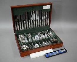 A canteen of epns Dubarry flatware and cutlery for twelve settings, by George Butler for Harrods