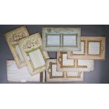 Seven various packs of embroidered trimmings, all cotton, made in Switzerland, six unopened and