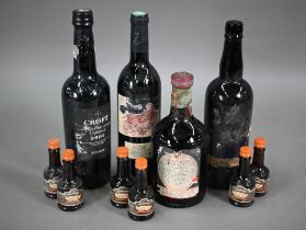 Wines/port - Drambuie; Buzet (no date, label fragmented; Croft late bottled vintage port, 2005; an