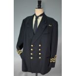 Royal Navy Reserve, two Lt Commander's tunics, one pair trousers to/w a RNR Association blazer (4)