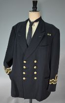 Royal Navy Reserve, two Lt Commander's tunics, one pair trousers to/w a RNR Association blazer (4)