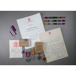 WWII medals - 1939-45 star; France & Germany star; Defence medal; 1939-45 war medal (in box of